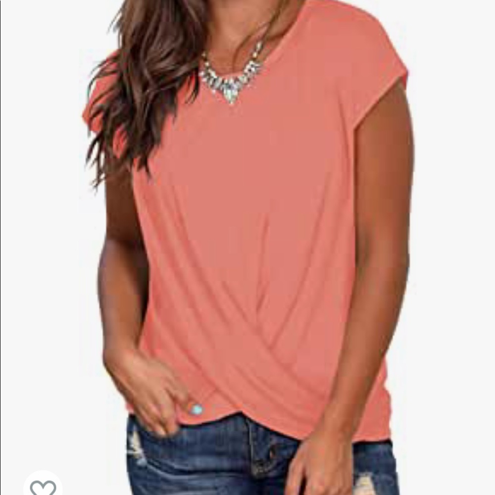 Peach top with knot